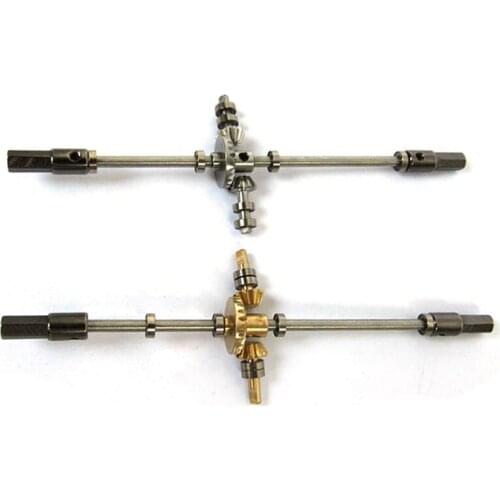 Metal Bridge Shaft w/ Gear For WPL B16B36 for Ural Military RC Car DIY Part Steel / Copper Gear 2 Types