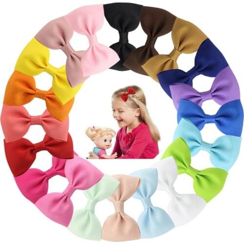10PCS 20Colors 7cm Polyester Thread with Bows Clips Hairpin Girls hair bows Boutique Hair Clip Headware Kids Hair Accessoriese