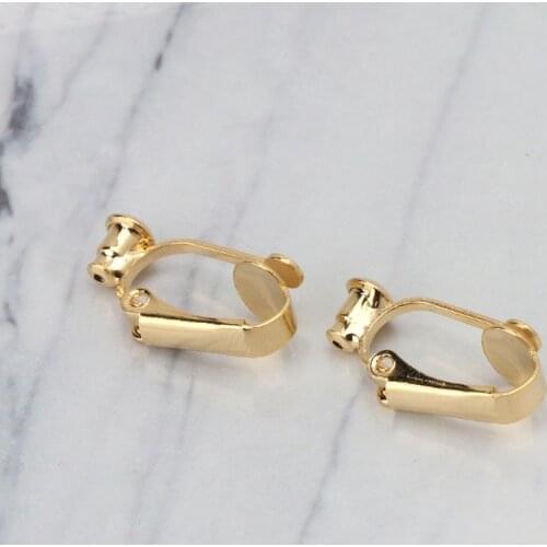 1 Pair Clip On Hoop Earring Converters No-pierced Turn Any Stud Into A Clip-On