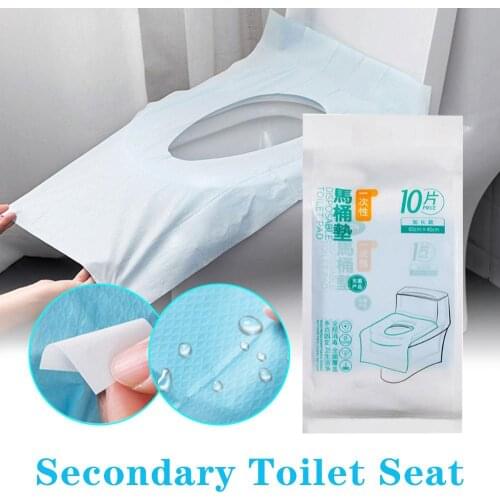 10 Pieces/set Travel disposable toilet seat cover mat 100% waterproof toilet paper pad bathroom accessories