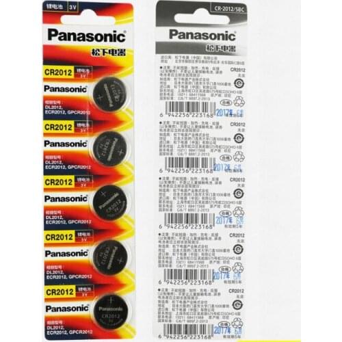 100pcs/lot Panasonic CR2012 DL2012 ECR2012 3V Cell Coin Lithium Button Batteries Battery For Watch Electronic Toy Remote
