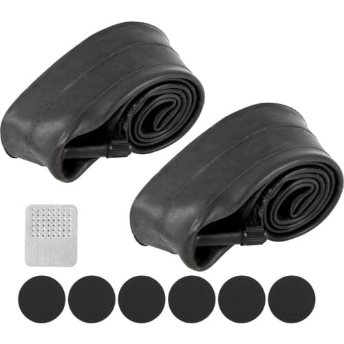 Uxcell 2pcs 12/22/24/26 Inch Rubber Bike Inner Tube Tire Repair Kit American Type Valve Bicycle Tyres For MTB Road Bike