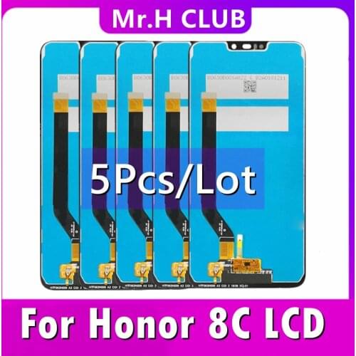 5PCS Original LCD For Honor 8C 6.26" BKK-LX21/LX1/LX2 Lcd Display 10 Touch Screen Replacement For Honor 8C BKK-AL10 100% Tested