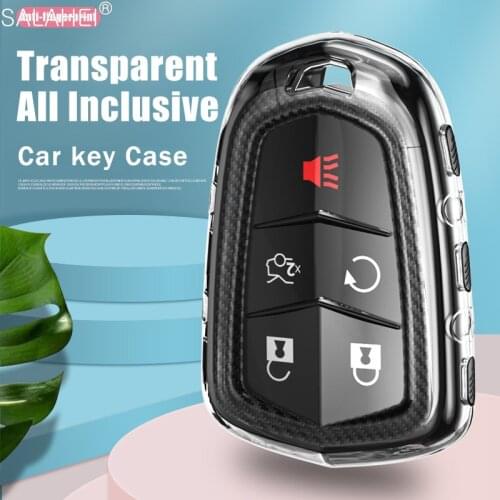 TPU Remote Smart Car Key Cover Case Shell For Cadillac ATS CT6 CTS DTS XT5 Escalade ESV SRX STS XTS ELR 2014 2015 2016 2017 2018