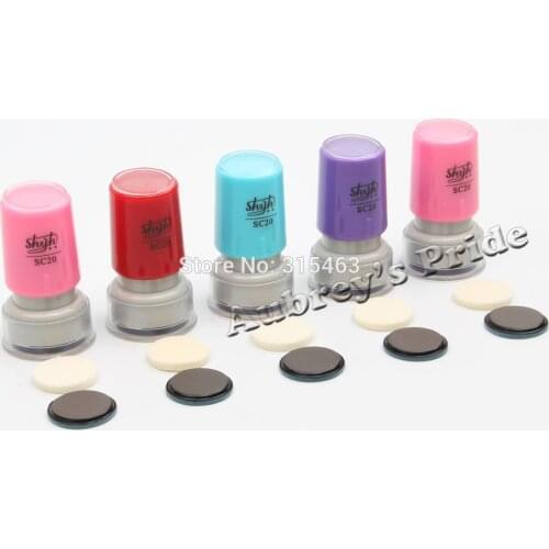 5Pcs Round SC20mm Holder plus Rubber Pad for Photosensitive Portrait Flash Stamp Machine