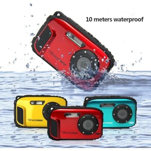 Hot 2.7inch LCD Anti-shake Cameras 16MP Digital Camera Underwater 10m Waterproof Camera+ 8X Zoom Video Camcorde