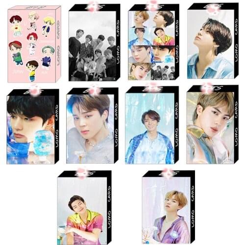 2021 South Korean Groups K-POP Bangtan Boys Poster LOMO Cards Map of The Soul 7 Photo Cards Postcard Fans Gift Wall Sticker