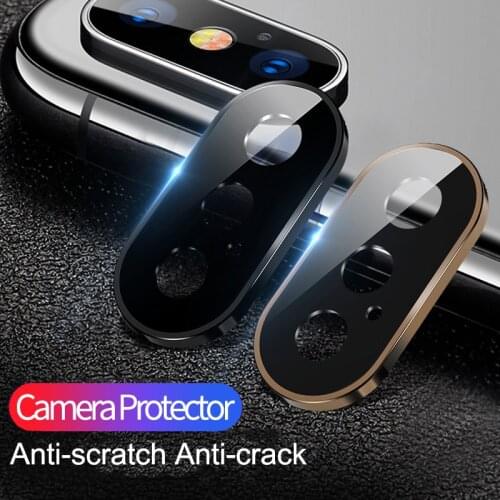 Lamorniea Luxury Camera Zinc alloy Metal Len Film Protector Case Cover Ring Bumper for iphone X XR XS MAX 11 pro lens Protection
