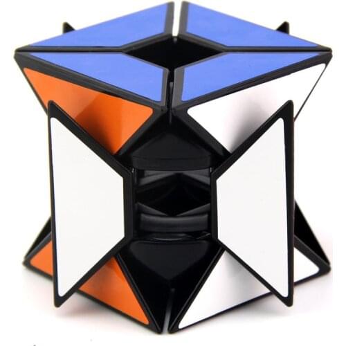 LanLan Hollow Magic Cube 3x3x3 sticker 56mm Black Strange Shape Speed Puzzle Educational Toy For Children Gift