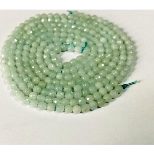 Wholesale Natural Amazonite Stone Micro Facted Beads,Faceted Tiny Spacer Gem Beads,Size 2mm 3mm 4mm Small Beads 1of 15.5" strand