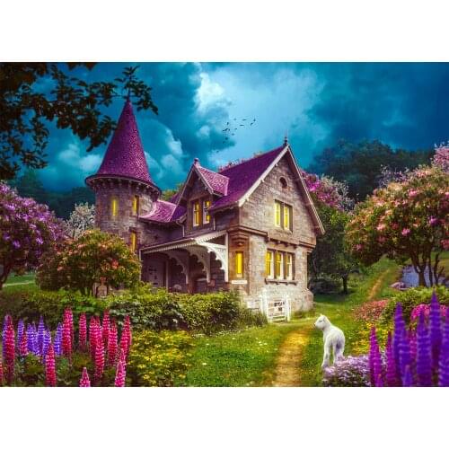 Enchanted House scenery Cross Stitch Kits Needlework Sewing Embroidery Crafts 14ct Unprinted DIY Arts Handmade Home Decor