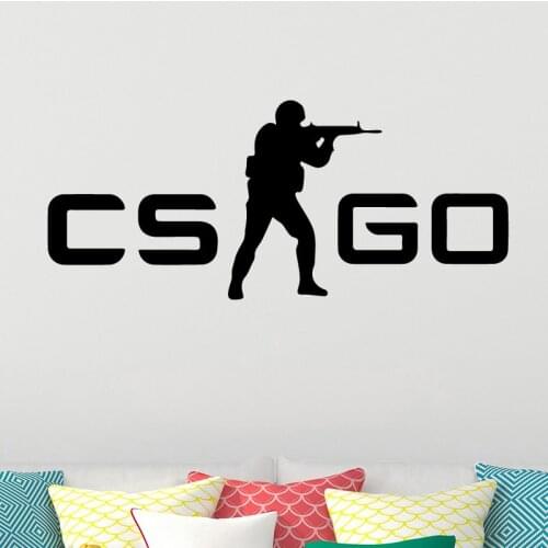 AiyoAiyo CS GO Wall Stickers Modern Fashion Wall Sticker Home Decoration Accessories for Living Room Background Wall Art