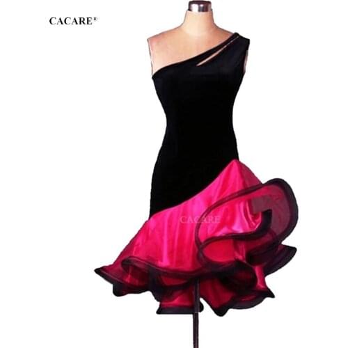 CACARE Latin Dance Dress Women Latina Competition Dresses Fringed Salsa Costumes Ballroom Customize D0187 Fluffy Sheer Hem