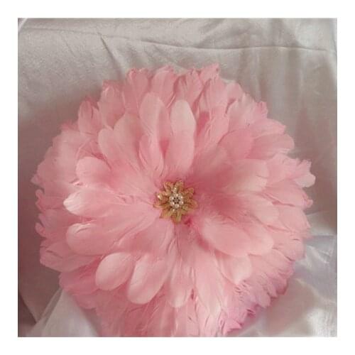 MUZZI feather around Cushion Pillow cushion with filling diamond button seat bed home decorative NICE