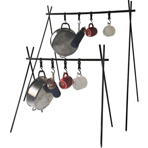 Hanging Rack Triangle Rack Lightweight outdoor Folding Camping Shelf Aluminum Alloy Clothes Storage Hanger Cookware Eequipment