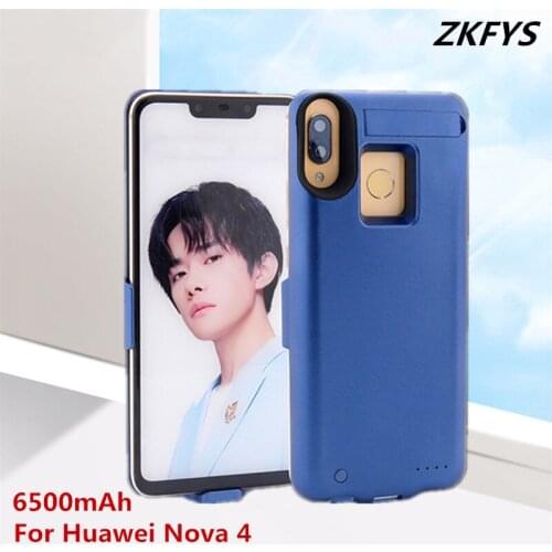 6500mAh Backup Power Bank Charger Cover For Huawei Nova 4 Battery Case External Battery Powerbank Charging Power Cases