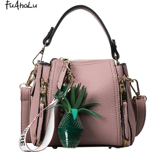 FuAhaLu Casual handbag bucket bag fashion simple shoulder bag Messenger bag