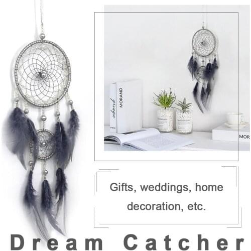 Drop shipping Crystal Love with Light Dream Catcher Feather Ornaments Living Room Bedroom Decoration Dream Catcher
