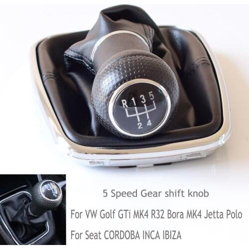 For VW Golf GTi MK4 R32 Bora Jetta Polo Seat CORDOBA INCA IBIZA Manual 5 6 Speed Gear Shift Knob Lever HandBall Dustproof Cover