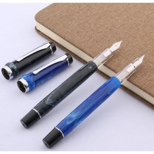 Luxury High quality F19 black transparent Plastic classics rotation Acrylic Fountain Pen INK PEN Stationery Office Supplies