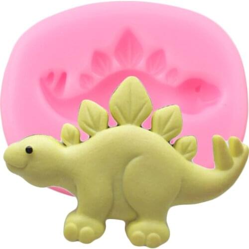 Dinosaur Silicone Molds Stegosaurus Cupcake Topper Fondant Cake Decorating Tools DIY Cookie Candy Clay Chocolate Gumpaste Moulds