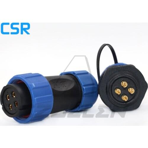 SZJELEN Waterproof SP21 type IP68 cable connector plug socket Male Female aviation connector 4-pin