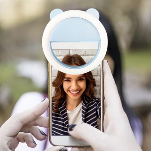 Universal Led Fill Light Ring Selfie Lamp LED Flash Light Portable Mobile Phone Luminous Ring Clip For Beauty Enhancing Lights