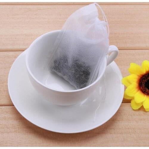 Tea Bags 6 X 8 cm/7 X 9cm 100pcs Teabags Drawstring Home Sealing Medicine Bag Empty Tea Spice Seal Filter Bag for Herb Loose Tea