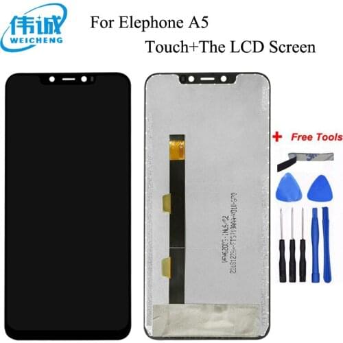 WEICHENG Test Well For Elephone A5 LCD Display +Touch Screen 6.18 inch Assembly Perfect Repair Parts+Tools For Elephone A5
