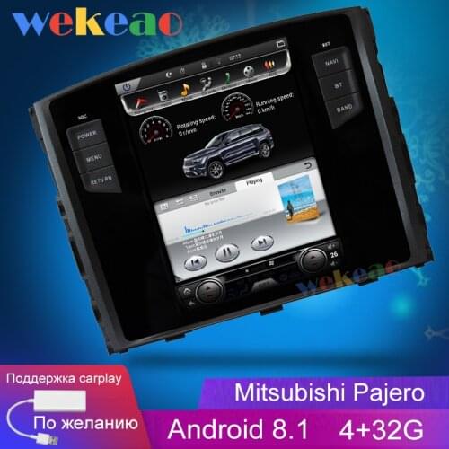 Wekeao Vertical Screen Tesla Style 10.4'' Android 8.1 Car Multimedia Dvd Navigation Radio Automotivo For Mitsubishi Pajero 2007