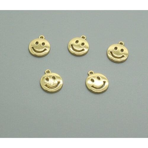 10pcs Funny Hollow Smile Face Charms Earring Charms Diy Accessory For Keychains Necklace Bracelet Pendants Cute Jewelry Making