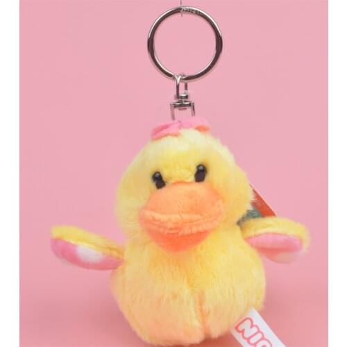 1 Pcs Yellow Duck Small Plush Pendant Toy, Kids Doll Keychain / Keyholder Gift Free Shipping