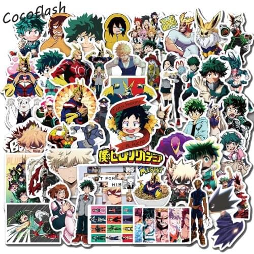 10/50Pcs/Lot Japan Anime My Hero Academia Classic Stickers For Motorcycle Modern Popular Laptop Skateboard Mobile Phone Stickers