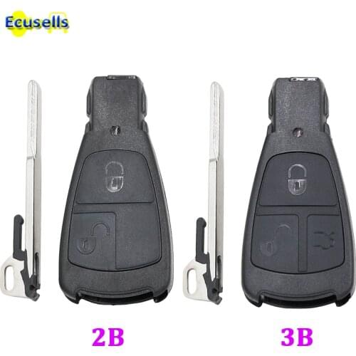 2/3 buttons keyless remote key shell FOB Case for Mercedes-Benz C180 1998-2004 W202 C E S class with insert key