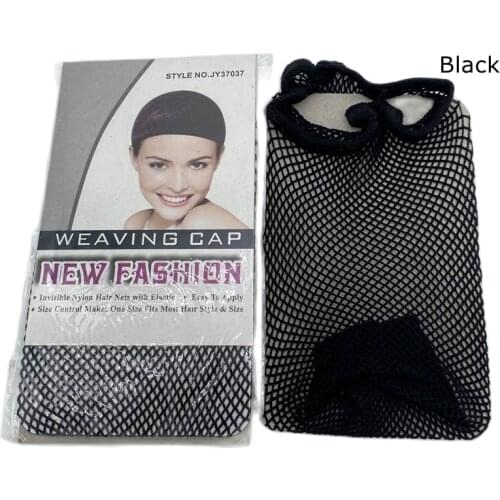 20 packs NEW Fashion Weaving Cap Stretchable Elastic Hair Net Top Open Snood Wig Cap Hairnet Hair Mesh