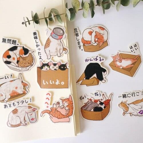 22pcs Cute kawaii Anime cat Stickers for Car Styling Bike Motorcycle Phone book Travel Luggage toy Funny Sticker Bomb Decals