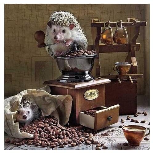 5D DIY Diamond Painting Full Square/Round Drill "Cartoon Hedgehog" 3D Diamond Rhinestone Embroidery Cross Stitch Gift Home Decor