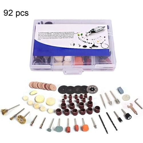92pcs Metal Wood Carving Drill Electric Rotary Tool Accessories Kit for Drill Carving Polishing Grinding Abrasive Polishing