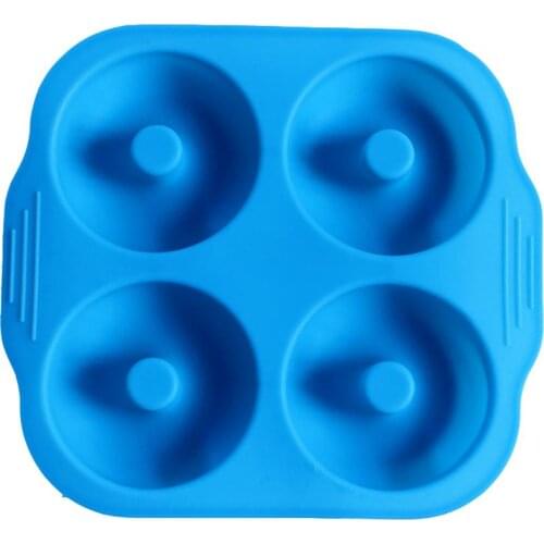 Donut Silicone Mold For Cake Pastry 4 Cavity Doughnut Mould Cake Decoration Tool Bread Pudding Form DIY Baking Tools