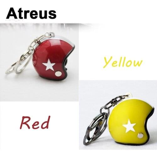 Atreus Car Motorcycle Bike Safety Helmet Key Chain Ornaments For Lexus Honda Civic Opel astra h j Mazda 3 6 Kia Rio Ceed Volvo