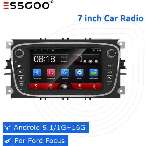 Essgoo Autoradio 2 din Android Car Radio Stereo For Ford Focus Bluetooth 7'' GPS Navigation Auto Multimedia Video Player 2din