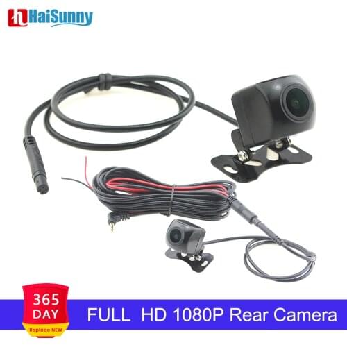 Car Backup Rearview Mirror Camera Full HD 1080P Night Vision 170 Degree 4 Pin For Dual Lens Dash Cam Stream Video Recorder DVR