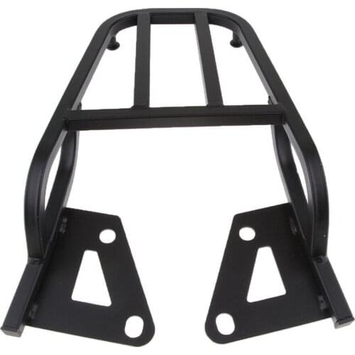 Motorcycle Bike Trunk Seat Rear Box Tail Fin Shelf Metal Luggage Rack Kit Seat Extension