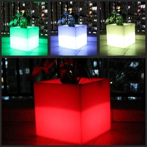Colorful big LED illuminated ice bucket/led Luminous flower pot of indoor Luminex outdoor Furniture Free Shipping 4pcs/Lot
