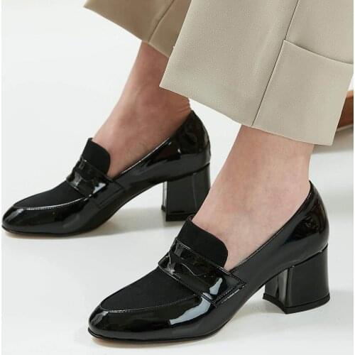 Mio Gusto Brand BRENDA, Black / Skin Colors, 5Cm Heel-height, quality Casual Women 's Shoes