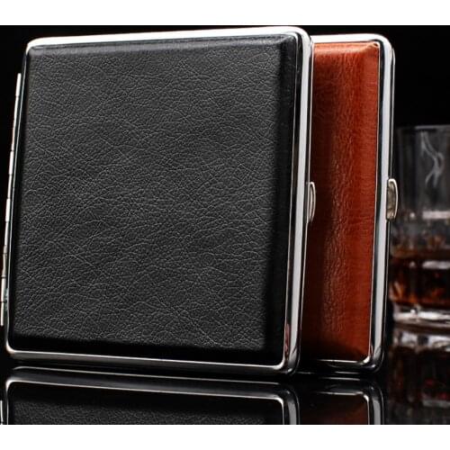 Iron cigarette case 20pcs Cigarette Capacity NEW retro creative small portable simple cigarette box mens smoking gadgets gift