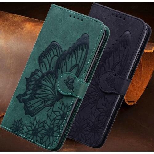 Butterfly Leather Flip Cover For Samsung Galaxy S20 FE S21 Plus A02S A12 A32 A42 A52 A72 A20S A30S A50 A21S A51 A71 Wallet Case