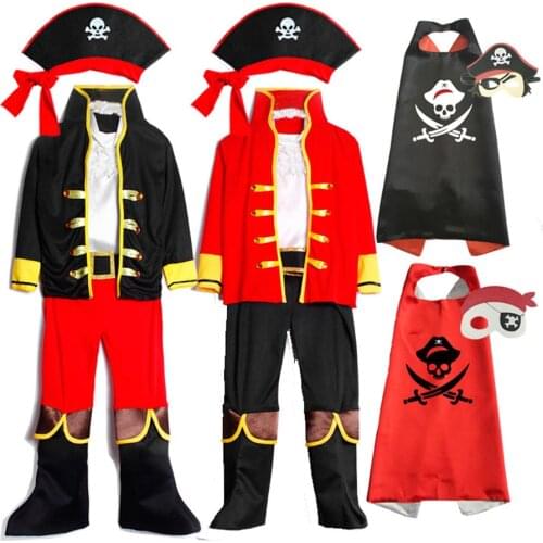 Kids Pirate Costume Toddler Captain Fancy Dress Boys Girls Outfit