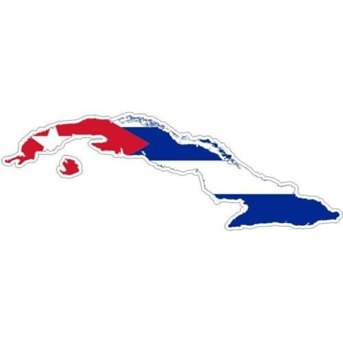 Creative Cuban Flag Car-Sticker Automobiles Motorcycles Window Bumper Laptop Vinyl Decal PVC Decorative Good Apply To Car Window