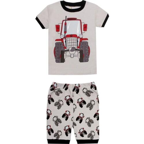 Summer T-Shirt Suit Boys and Girls Short-Sleeved Sports Suit Street Style T-Shirt Pajama Shorts for 2 4 6 8 Years Children